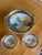 Antique Hand Painted Nippon 3-Piece Serving Set Cobalt Blue Heavy Gold Scenic Landscape M in Wreath Morimura 1910-1921 Châteaucore Grandmillennial For Sale - Image 14 of 14