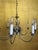 Glass Chandelier and Wall Sconces in Silver and Crystal Glass, 1940s, Set of 3 For Sale - Image 7 of 18
