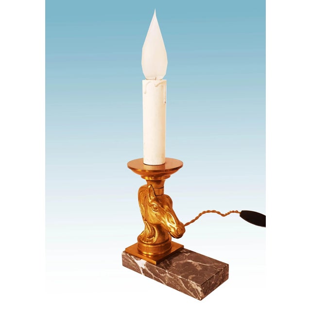 Gold Bronze Table Lamp, 1950s For Sale - Image 8 of 8