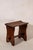 English Oak Slatted Stool. Wonderful aged oak and great original hardware details