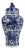 Midsize Floral Lion Ginger Jar For Sale