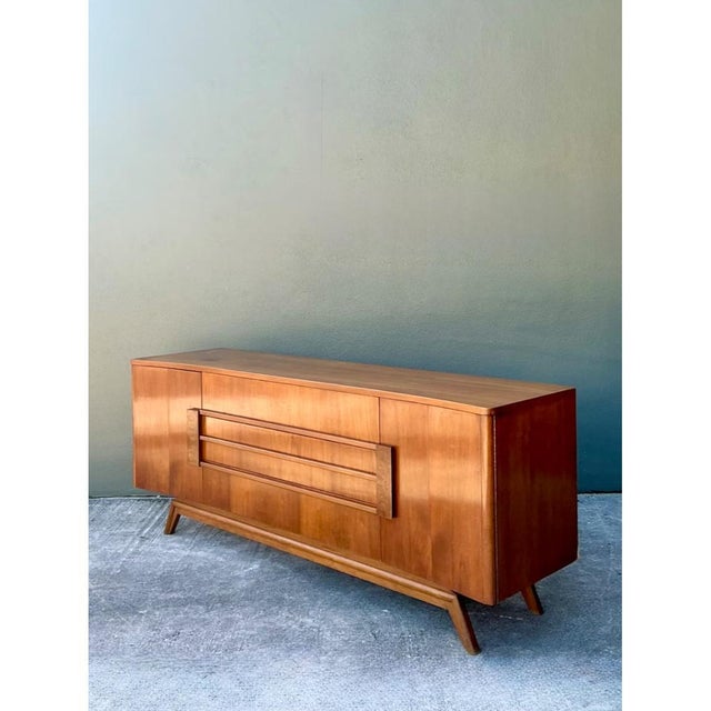 Vintage Mid-Century Modern Wood Credenza For Sale In West Palm - Image 6 of 12