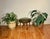 Vintage 1950s Mid Century Modern Green Vinyl Stool Ottoman Atomic Wood Legs For Sale - Image 11 of 12
