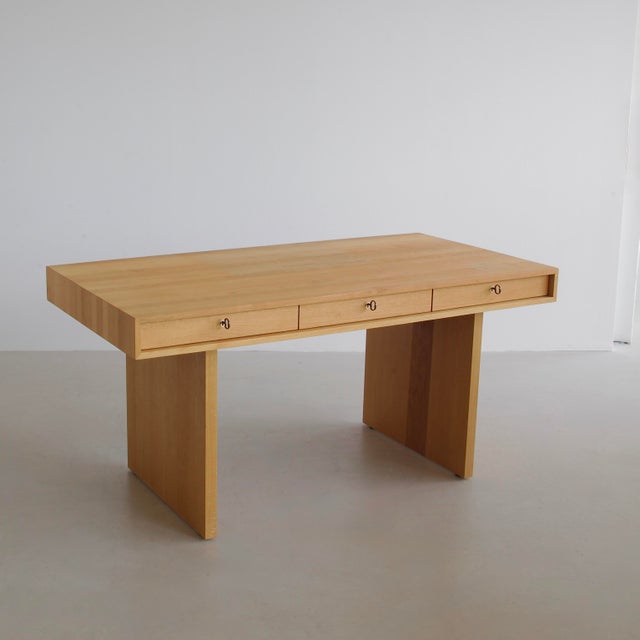 Light Yellow Desk in Oak Veneer, 2000s For Sale - Image 8 of 8
