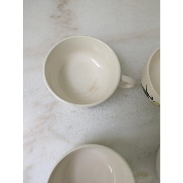 Ivory Set of 7 Dixie Dogwood Pattern Tea Cup Set by Blue Ridge Southern Pottery For Sale - Image 8 of 8