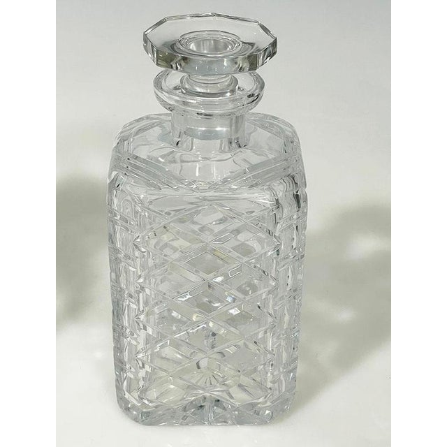 Set crystal cut whiskey decanters, one by atlantis a set crystal cut whiskey decanters. A crystal cut with diamond cut...