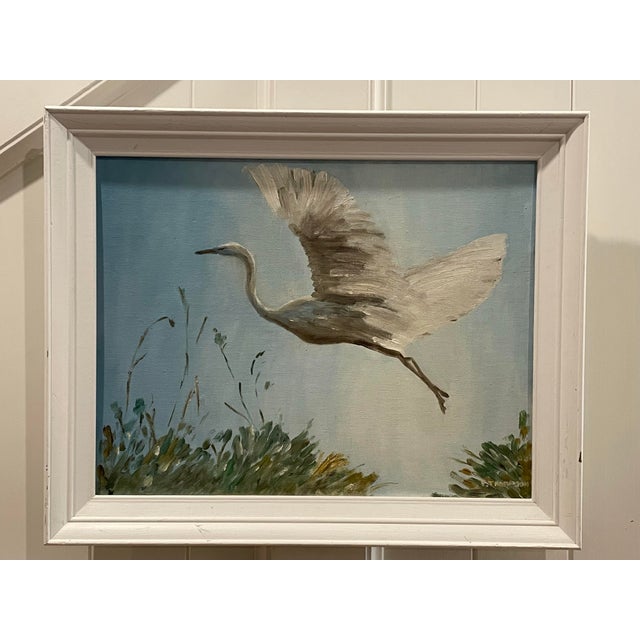 Original Painting Bird in Flight - Signed F. Thompson For Sale - Image 4 of 9