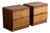Teak Nightstands Set of 2 Bedside Tables Two Drawer Denmark Mid-Century Modern 1970s For Sale