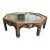 1980s Vintage Baker Furniture Chinoiserie Octagonal Glass-Top Coffee Table With Floral Hand-Painting For Sale