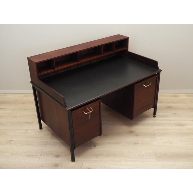 Wood Danish Oak Desk, 1970s For Sale - Image 7 of 18