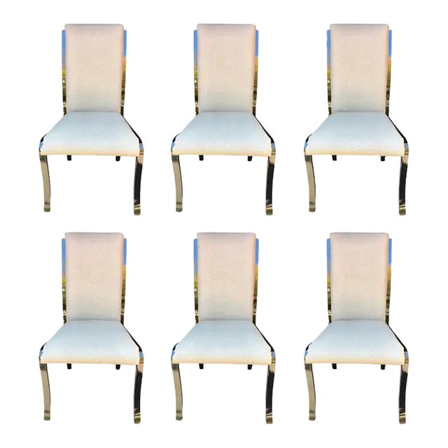 Set of Six Design Institute America Ostrich Dining Chairs, Dia For Sale