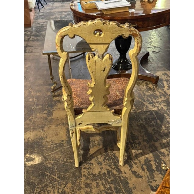 Wood 18th C. Italian Baroque Parcel Gilt Side Chair For Sale - Image 7 of 7