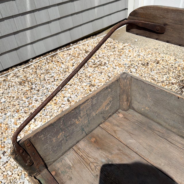 Rustic Wood Antique Carriage Bench For Sale - Image 9 of 11