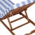 Wood Sophie Chaise Lounge, Natural/Baby Blue Stripe For Sale - Image 7 of 12