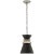 Alborg Small Stacked Pendant in Antique Nickel with Matte Black Shade Designer: Chapman & Myers Canopy: 5.75" Round...