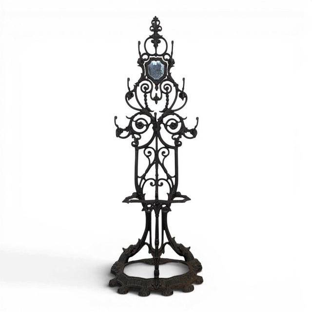 Black Cast Iron Coat Rack For Sale - Image 8 of 8