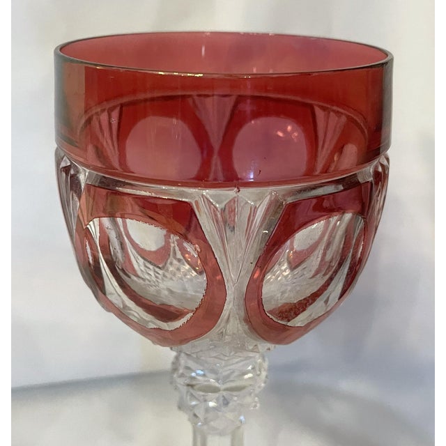 Mid 20th Century Hofbauer Crystal Goblets - Set of 3 For Sale - Image 4 of 7
