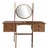 Vintage Norwegian Oak Dressing Table with Mirror, 1970s For Sale