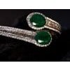 Natural Zambian Emerald high quality diamond Bracelet in 18k gold For Sale - Image 10 of 18