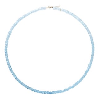 Aquamarine Ombre Cubist Necklace For Sale