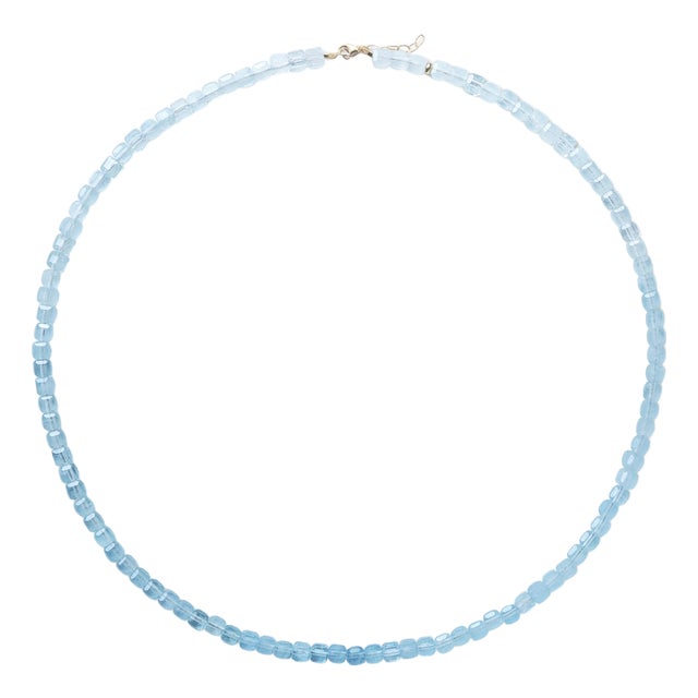 Aquamarine Ombre Cubist Necklace For Sale