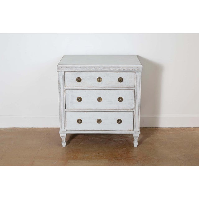 Wood 20th Century Swedish Gustavian Style Chest of Drawers For Sale - Image 7 of 7