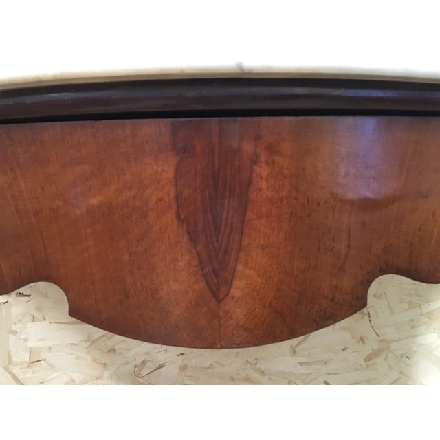 Brown 20th Century Marble Top Walnut Console Table With Drawer For Sale - Image 8 of 12