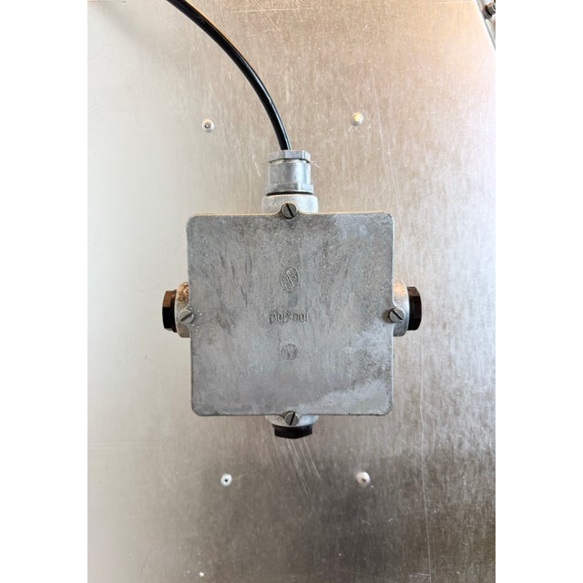 Large Industrial Factory Pendant Lamp in Silver from Elektrosvit, 1970s For Sale - Image 6 of 18