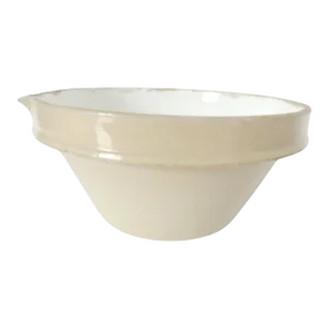 Antique French Provincial Glazed Terracotta Tian Dairy Gresale Mixing Bowl