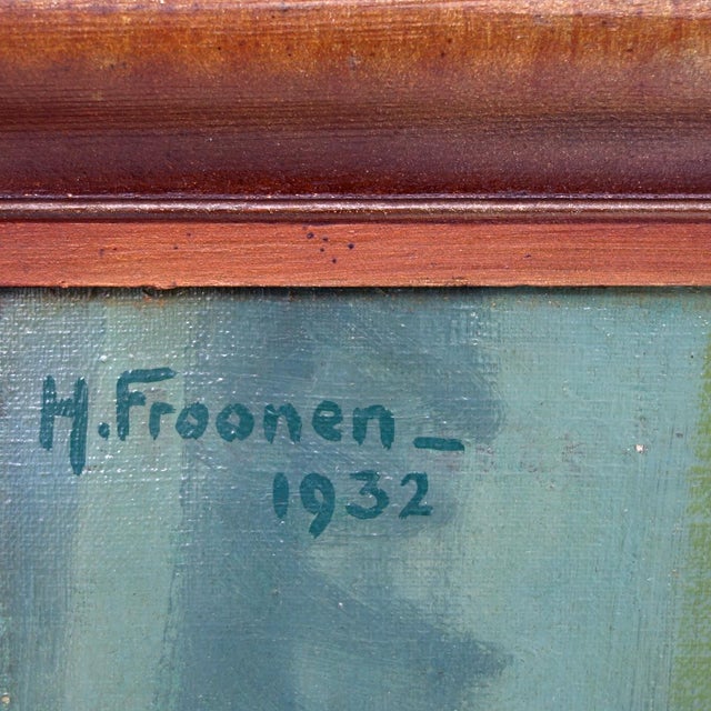 Hein Froonen, Moroccan Seller of Kilims and Jewels, 1930s, Oil Painting For Sale - Image 8 of 14