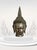 South East Asian 'Silver'' Shan Buddha Head on Carved Wood Stand For Sale - Image 10 of 11