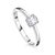White 14k White Gold Diamond Solitaire Engagement Ring Size 5 For Sale - Image 8 of 12