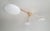 Mid-Century Modern Trio Angolo Polished Brass Glossy White Glass Flush Mount by Fabio LTD For Sale - Image 3 of 7
