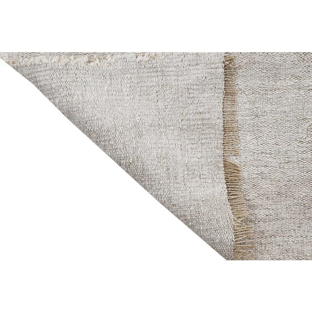 Mid 20th Century Mid 20th Century Striped Vintage Hemp Kilim Rug For Sale - Image 5 of 7