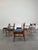 Lane Furniture Mid-Century Modern Tuxedo Walnut Dining Chairs, Attributed to Lane, Set of 6 For Sale - Image 4 of 10