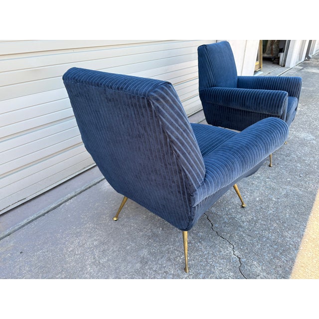 1950s Pair of Italian Modern Gio Ponti Inspired Lounge Chairs For Sale - Image 14 of 14