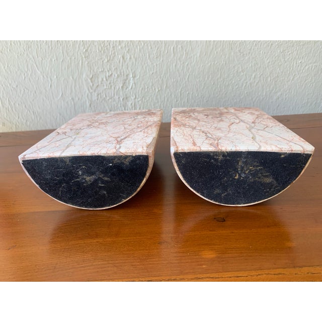 Vintage Mexican Pink Onyx Bookends – Pair For Sale In San Francisco - Image 6 of 9