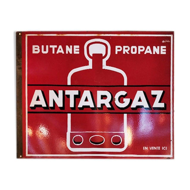 Industrial Enamel Antargaz Sign, 1940s For Sale - Image 3 of 3