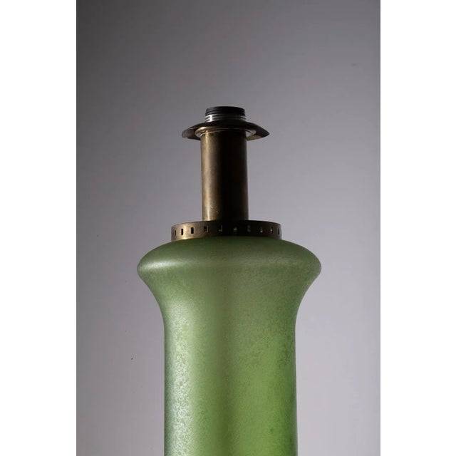 1960s Italian Table Lamp in Green Glass from Stilnovo, 1960 For Sale - Image 5 of 9