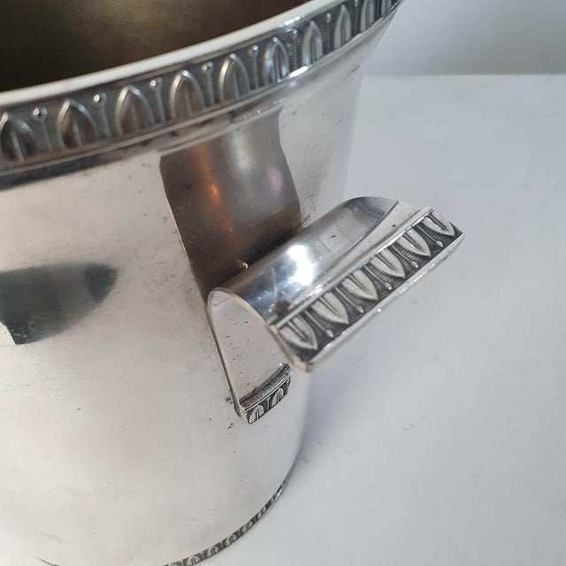 Silver Mid-Century Modern Silver Plated Wine Cooler, Italy, 1950s For Sale - Image 8 of 9