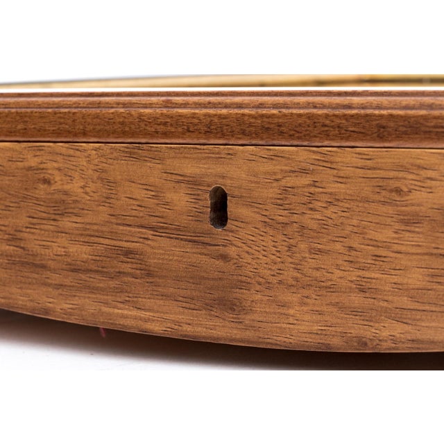 Vintage Tabletop Burl Wood and Glass Keyed Collector’s Display Box For Sale - Image 9 of 11