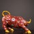 Vintage Cloisonné Enamel Golden Ox Statue With Floral Motif For Sale In Los Angeles - Image 6 of 9