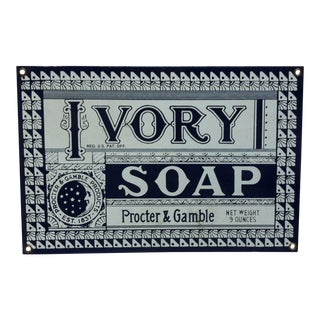 1970 Ivory Soap Porcelain Sign, Procter & Gamble For Sale