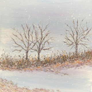 "Snow Day" Contemporary Original Impressionist Style Winter Landscape Painting by Deb Bossert For Sale