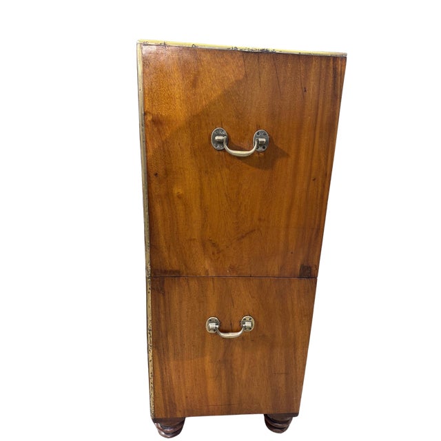 English Victorian Campaign Secretaire Chest, Circa 1860 For Sale - Image 15 of 18