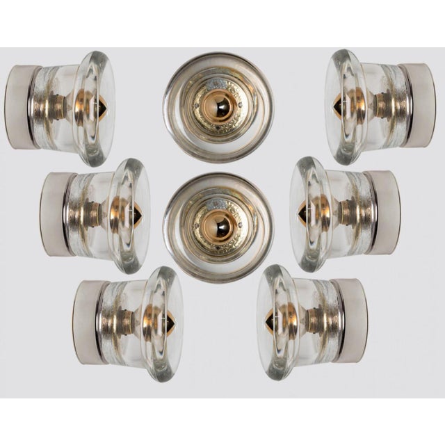 Glass Chrome Wall Sconce attributed to Cosack Leuchten, 1970s For Sale - Image 9 of 16