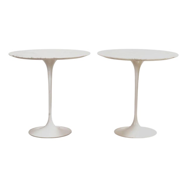 Knoll Saarinen Round Side Table by Eero Saarinen, Pair Of For Sale