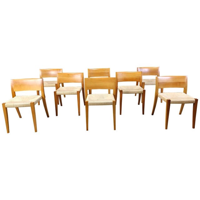 Ticino Dining Chairs by Bruno Reichlin for Molteni, 1990s, Set of 8 For Sale - Image 13 of 13