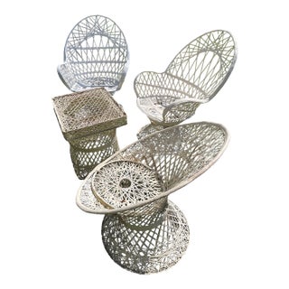 Vintage Mid-Century Spun Fiberglass Patio Set, Four Pieces, Attributed to Russell Woodard For Sale
