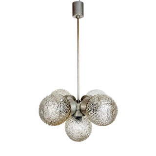 Vintage Cut Glass Chandelier from Kamenický Šenov, 1960s For Sale